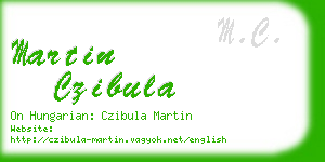 martin czibula business card